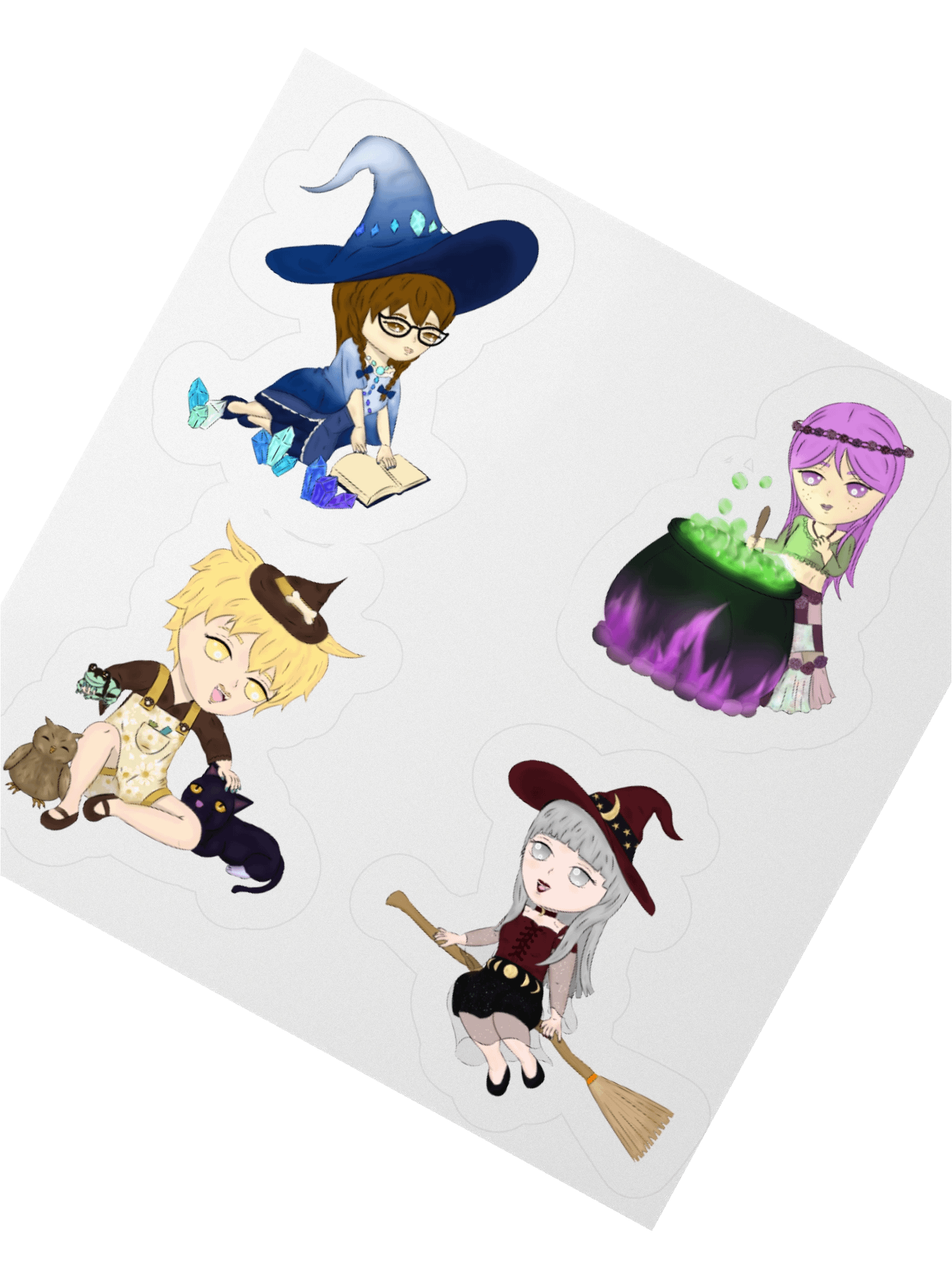 Witch Sticker Set | Yuuki, Riku, Puddin, Kagami product image (5)
