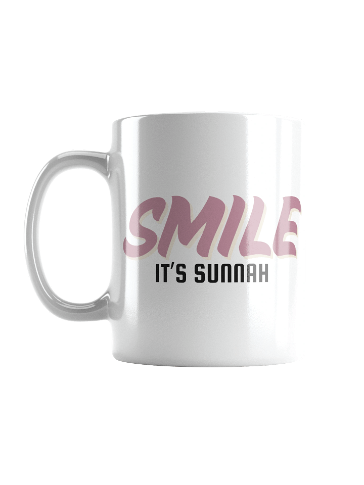 White "Smile It's Sunnah" Mug in Dusty Rose product image (1)