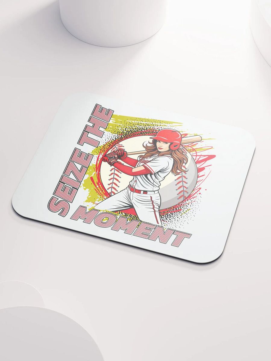Seize the Moment Baseball Female Mouse Pad product image (2)