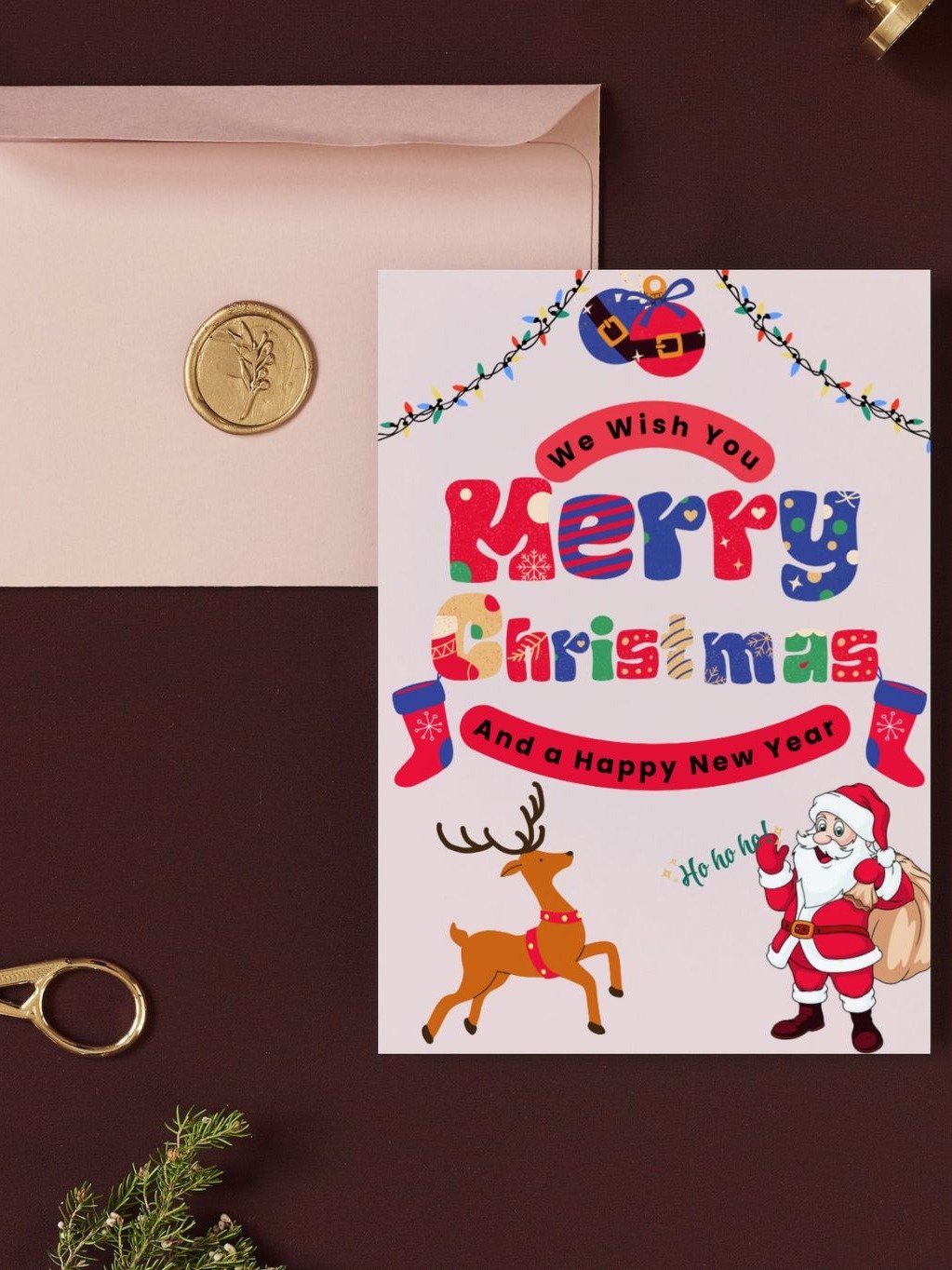 Christmas and New year greetings cards Bundle No 4 (5Cards) product image (5)