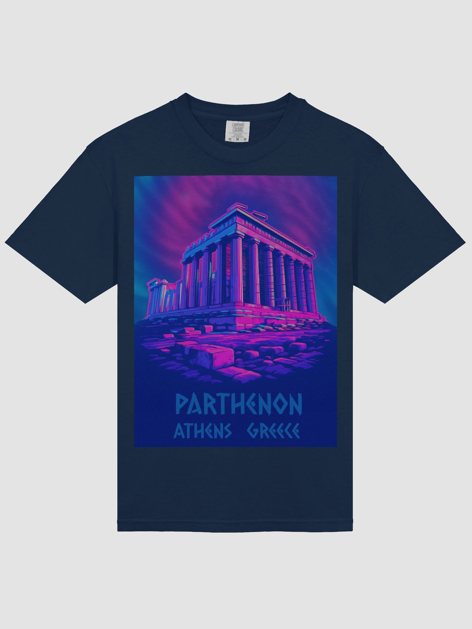 Neon Chill Wave Parthenon Athens T-Shirt product image (29)