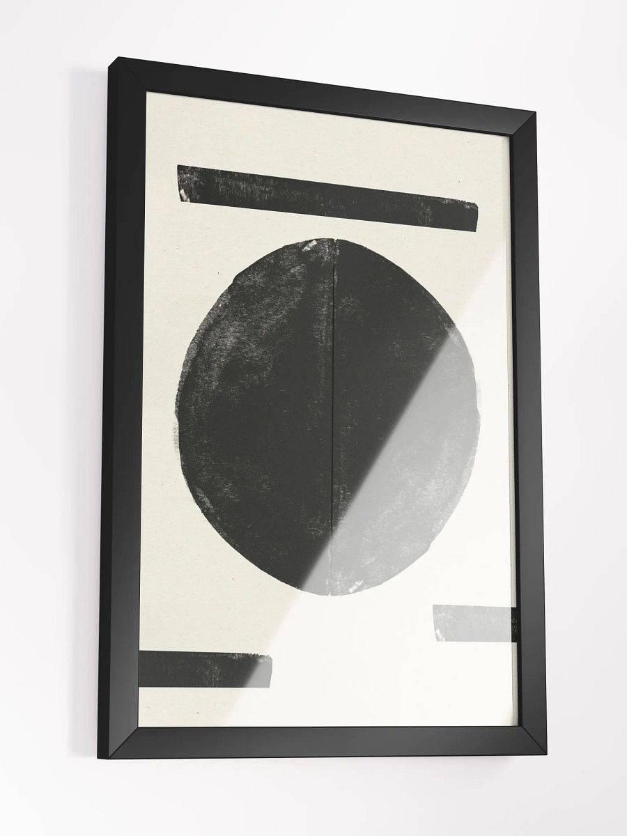 Minimalist Black Oval Framed Poster | Modern Simplicity with a Touch of Elegance product image (3)