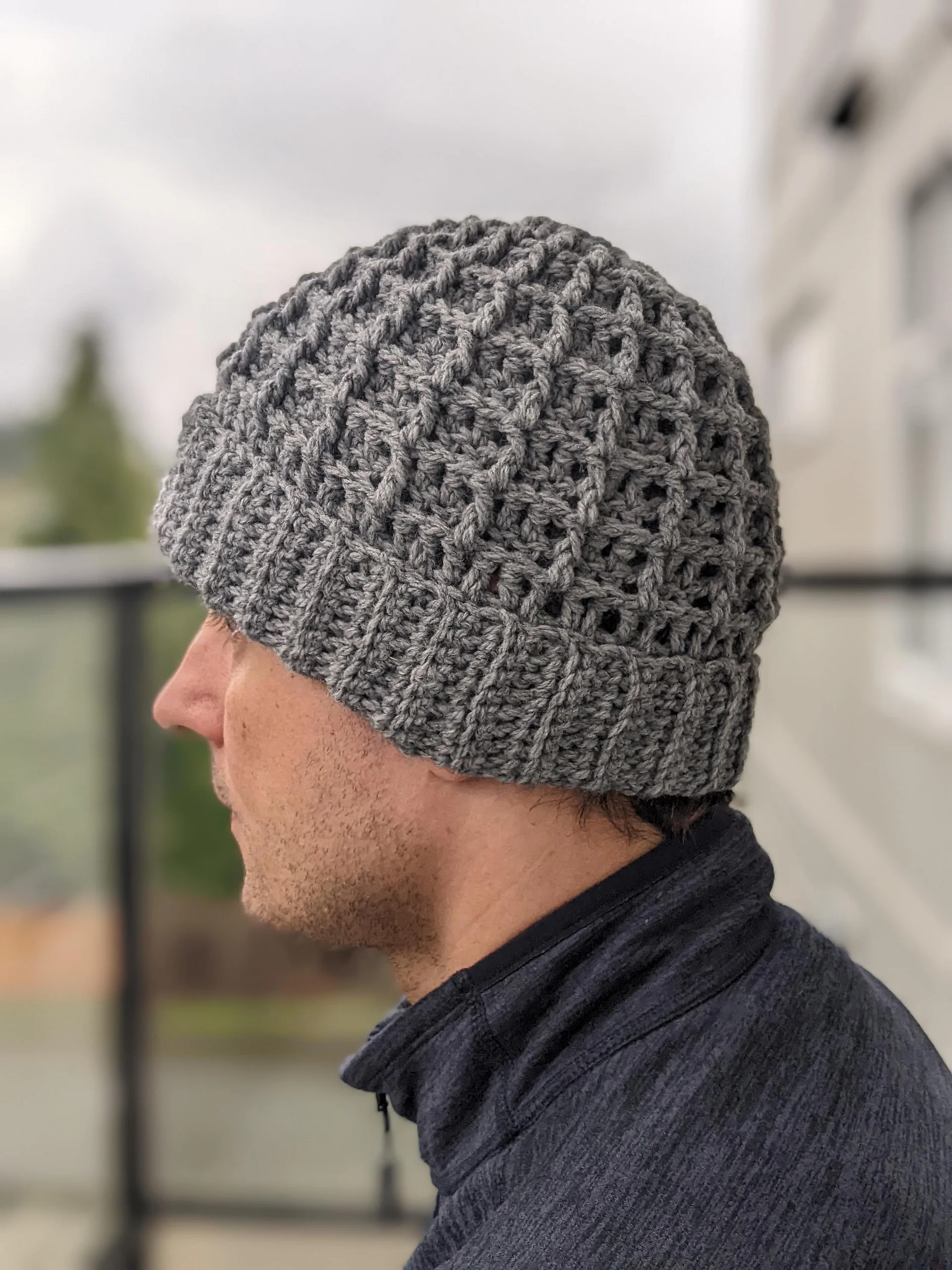 Crochet Waffle Men's Hat Pattern product image (3)