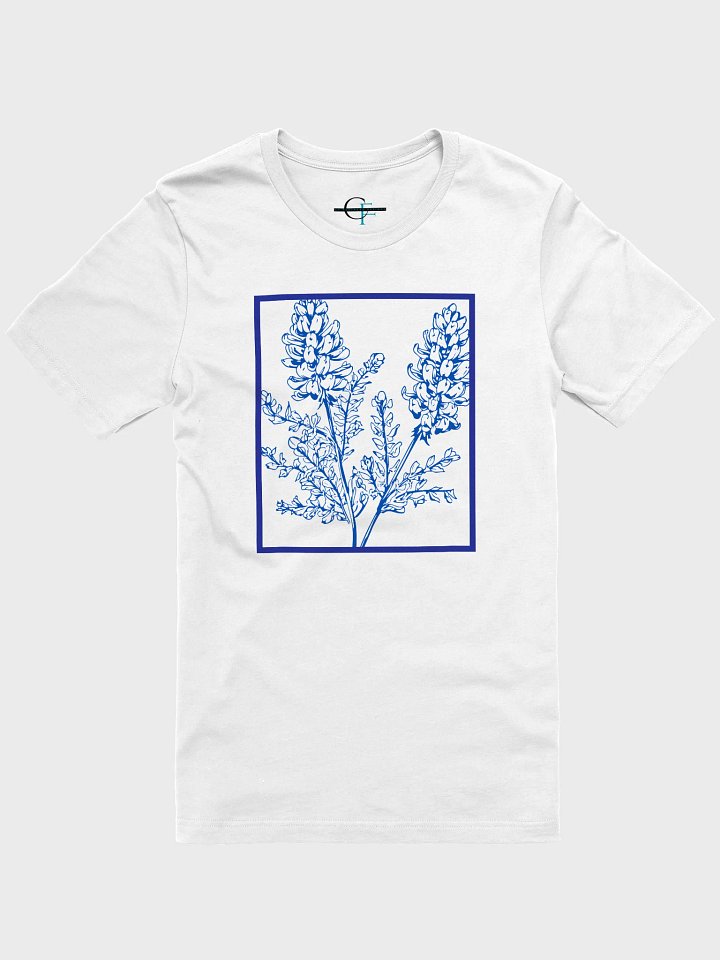 🌸 Framed Bluebonnet Line Art T-Shirt | Bella+Canvas Unisex Tee | Elegant Texas Wildflower Design product image (3)