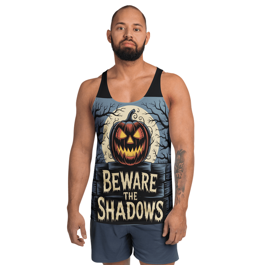 Midnight Veil Designs Gothic Beware the Shadows Tank Top - Unisex All-Over Print product image (1)