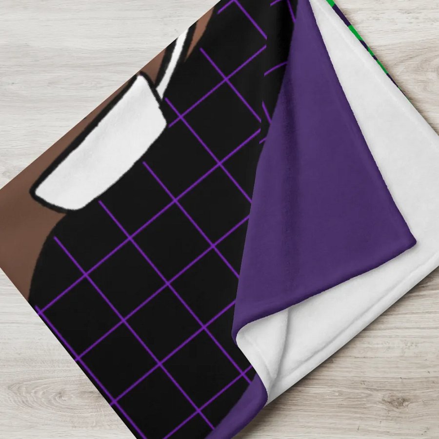 DuhhGamerXOXO/Miss Gamer Blanket - Purple w/ Green Text product image (8)