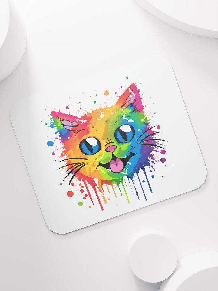 Splat Cat Rainbow Design Classic Mouse Pad product image (2)