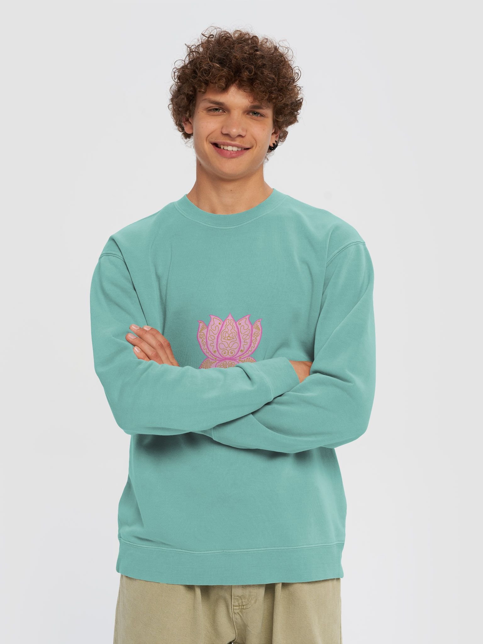 Lotus Blossom Gold Ornate Sweatshirt product image (3)