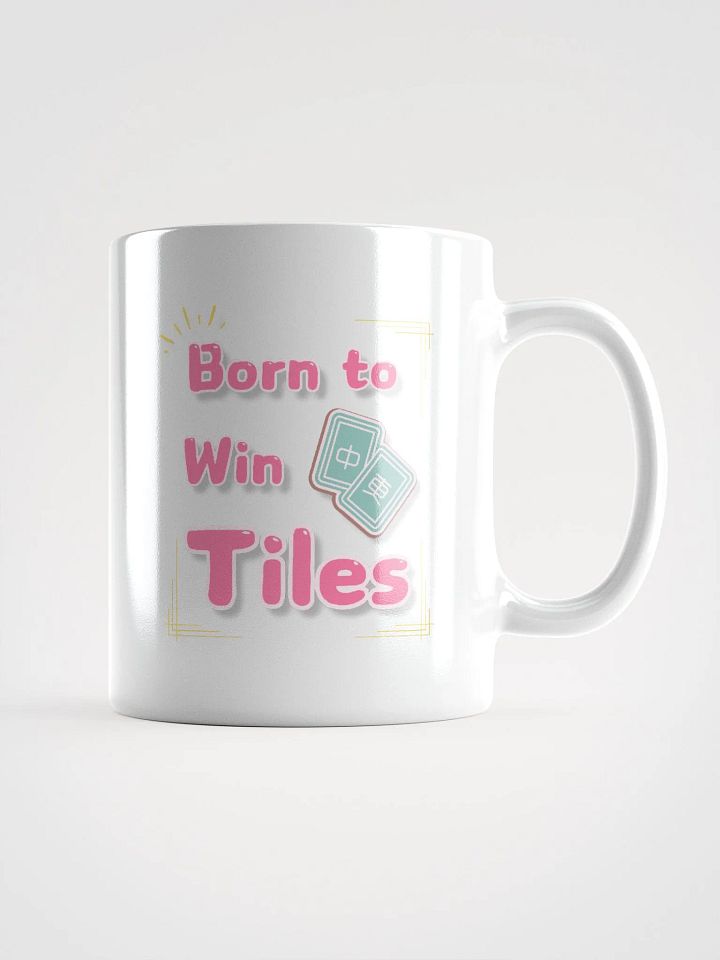 Funny mahjong_born to win tiles white coffee mug product image (1)