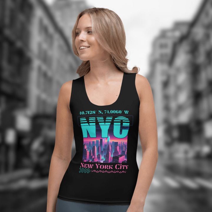 NYC New York City Graphic All Over Print Tank Top product image (1)