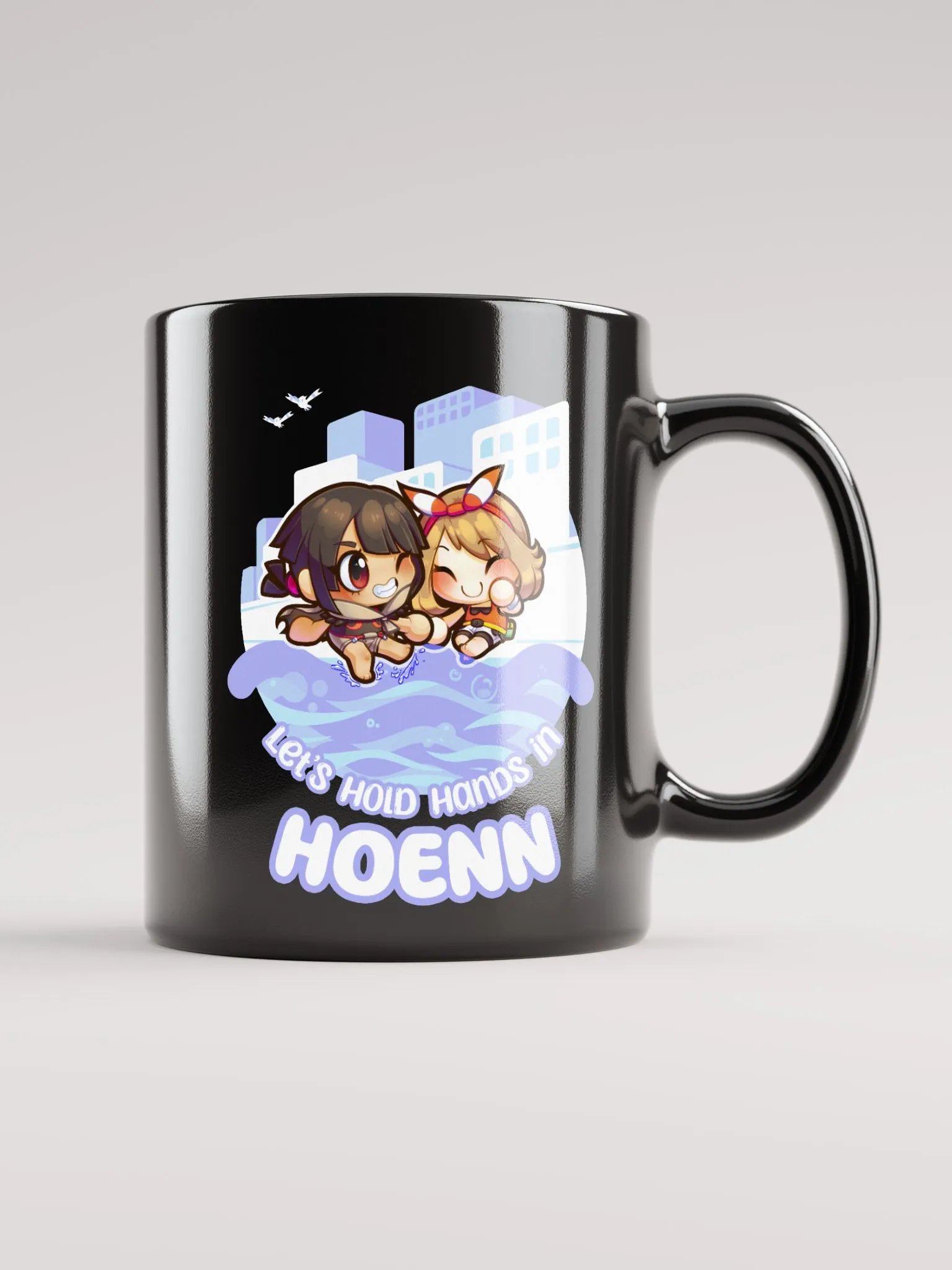 Let's Hold Hands in H Girls - Mug (Black) product image (1)