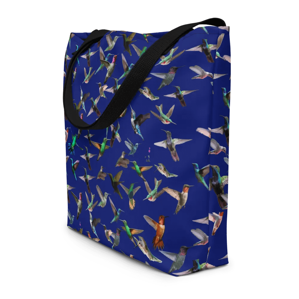 dark blue hummingbird design Tote for stylish moms daughters friends product image (8)