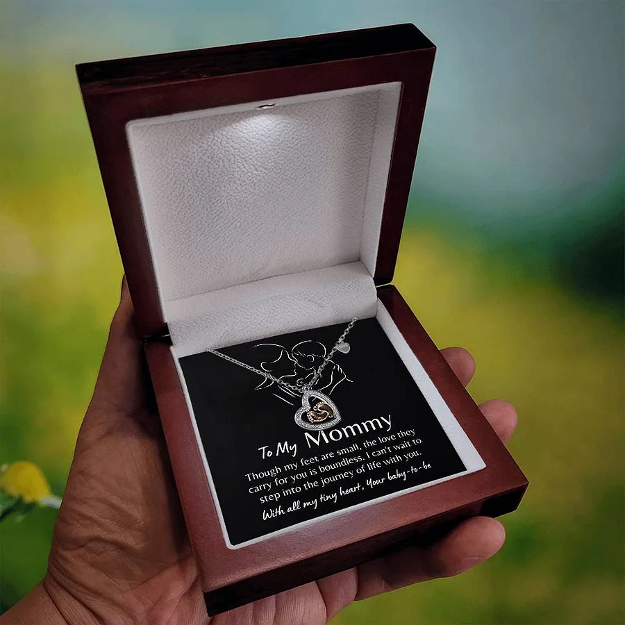 To My Mommy - Baby Feet Heart Necklace - Boundless Love product image (4)