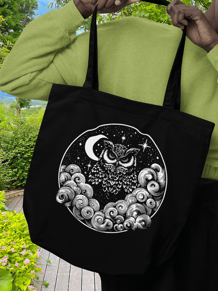 Starry Night Owl Tote Bag product image (2)