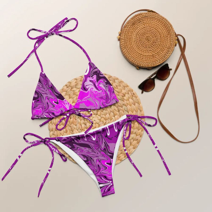 Pink Marbled Bikini Set product image (6)