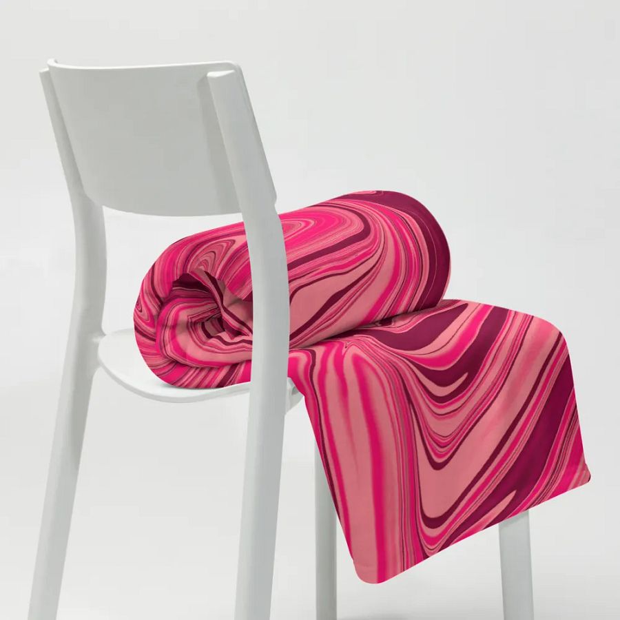 Throw Blanket - Shades of Magenta Pink Digital Fluid Art product image (10)