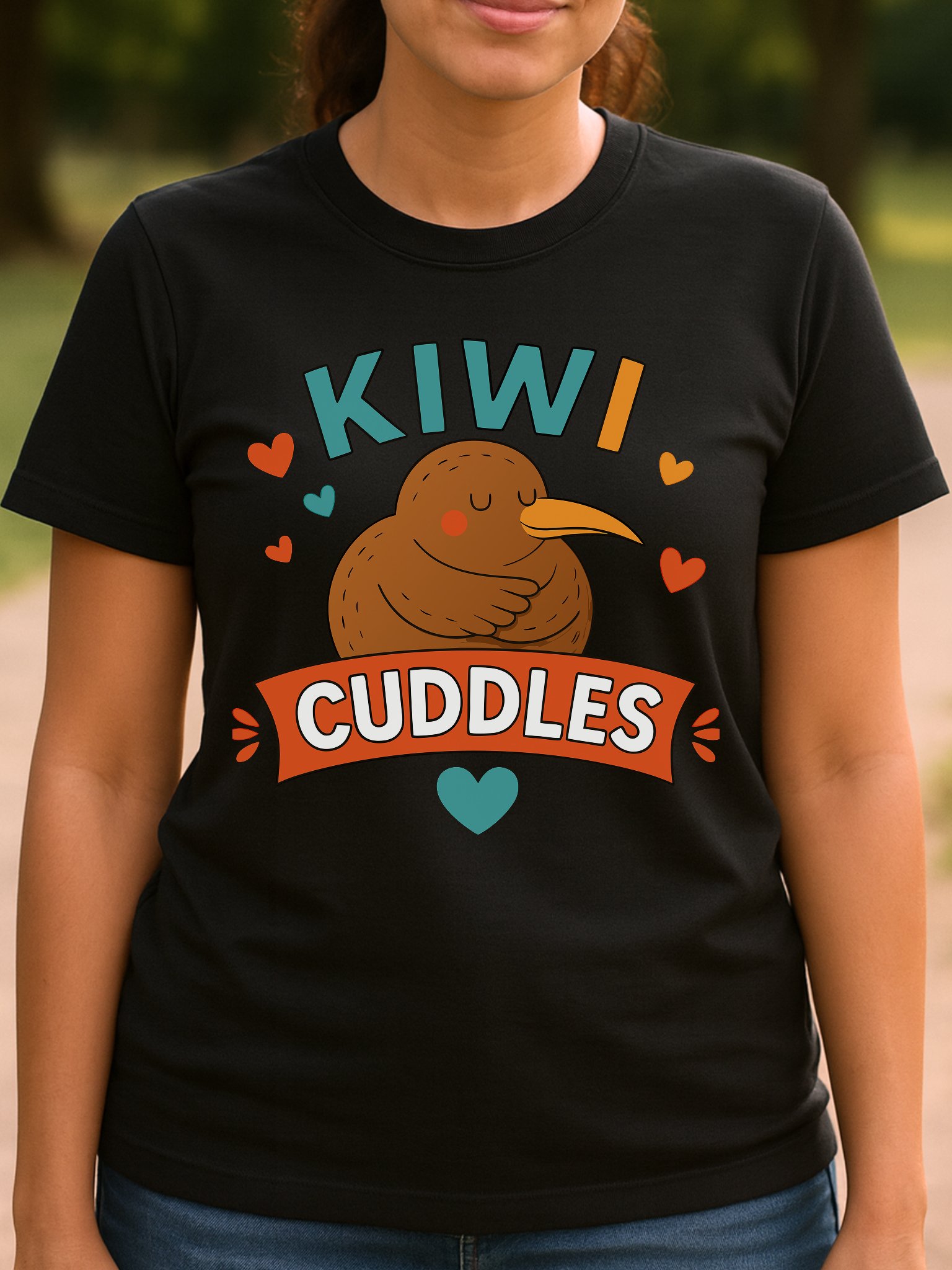 Kiwi Cuddles – Cute New Zealand Bird Digital Print product image (2)