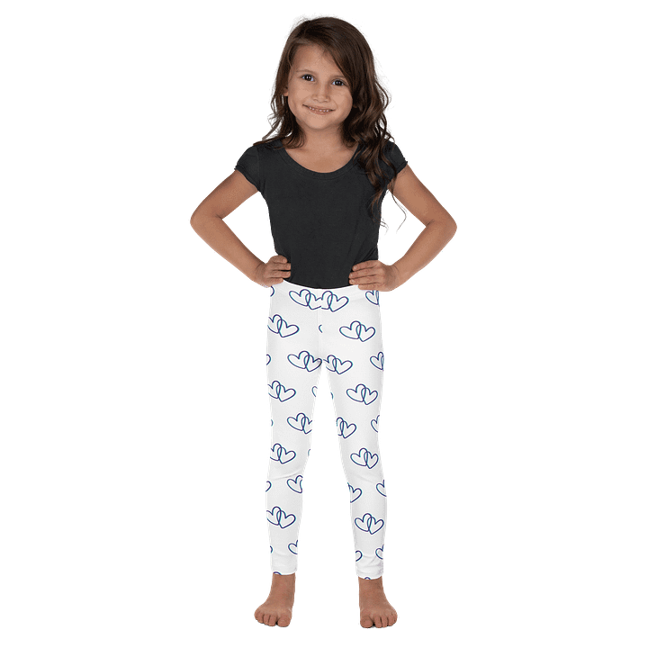 White Heart Kids Leggings product image (1)