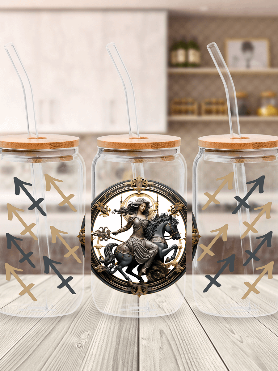 Sagittarius Zodiac Glass Can Sipper product image (1)
