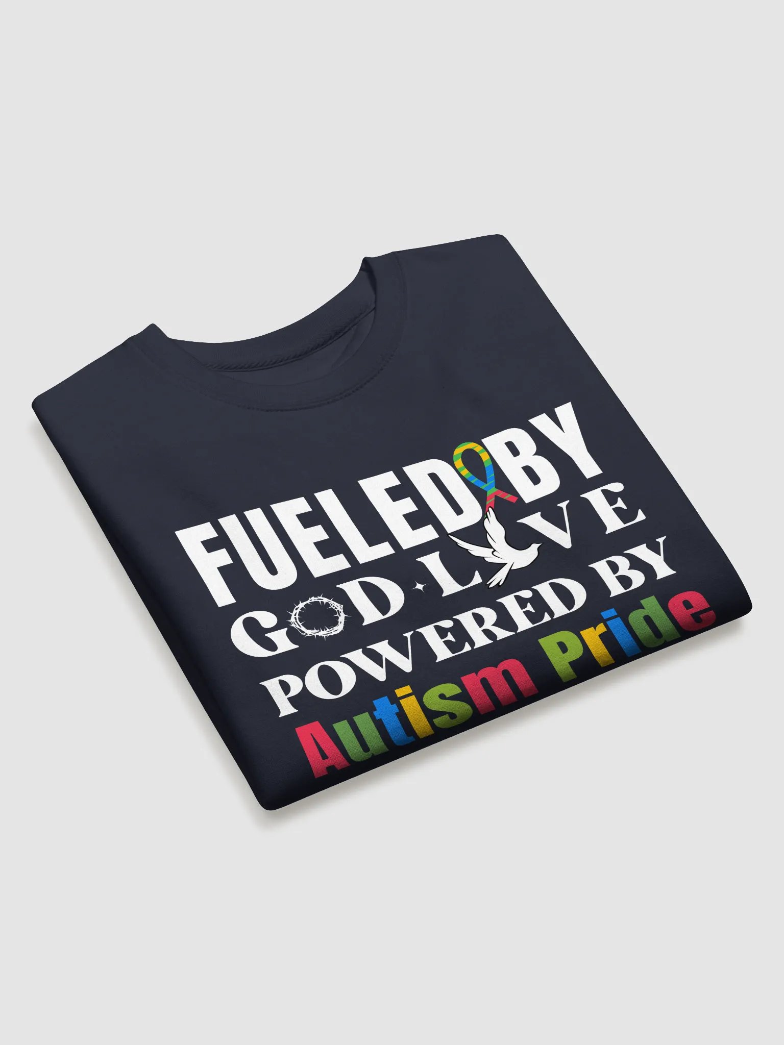 Fueled By God, Powered By Autism Pride, Autism Heritage Sweatshirt product image (2)