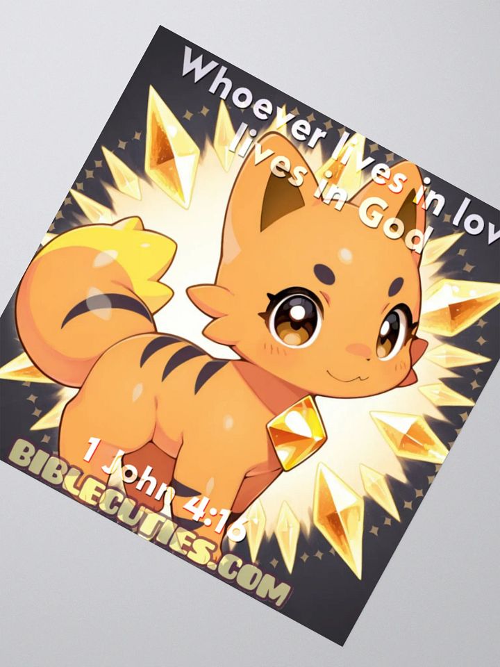 Bible Cuties Claudia - Who ever lives in love lives in God Sticker product image (3)