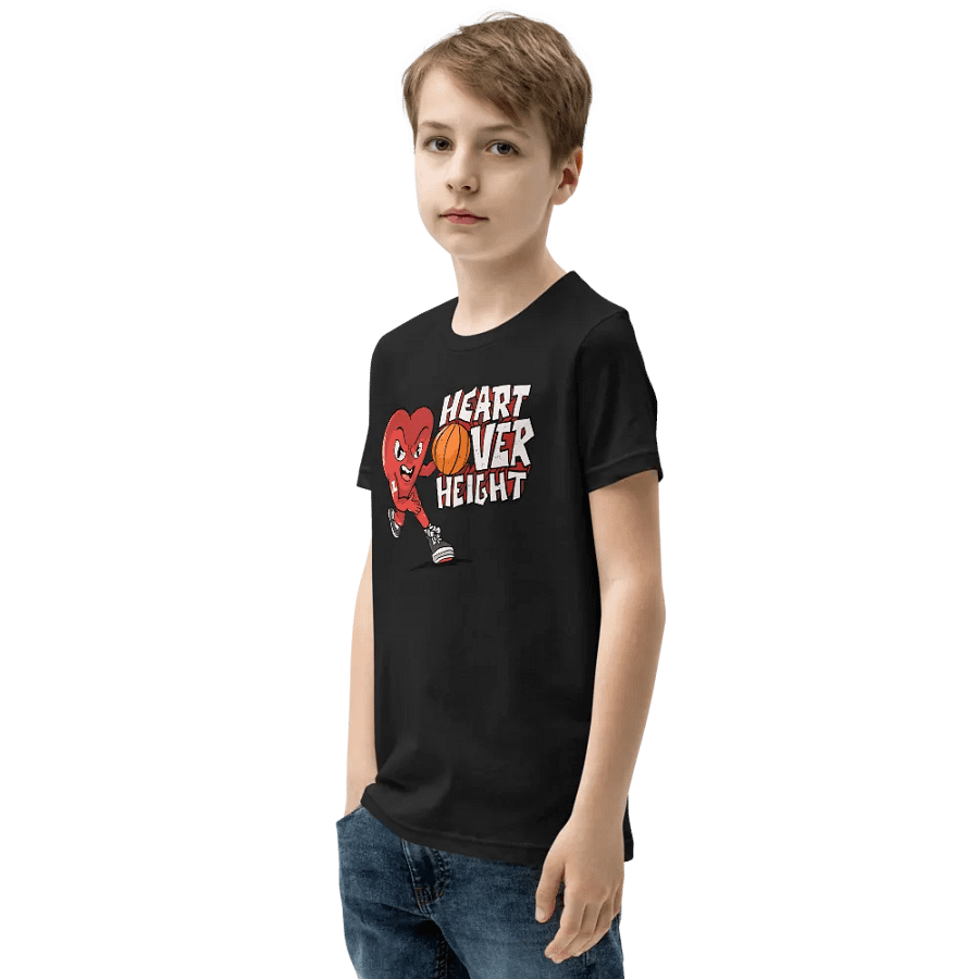 Youth Red Heart Over Height T-Shirt product image (5)