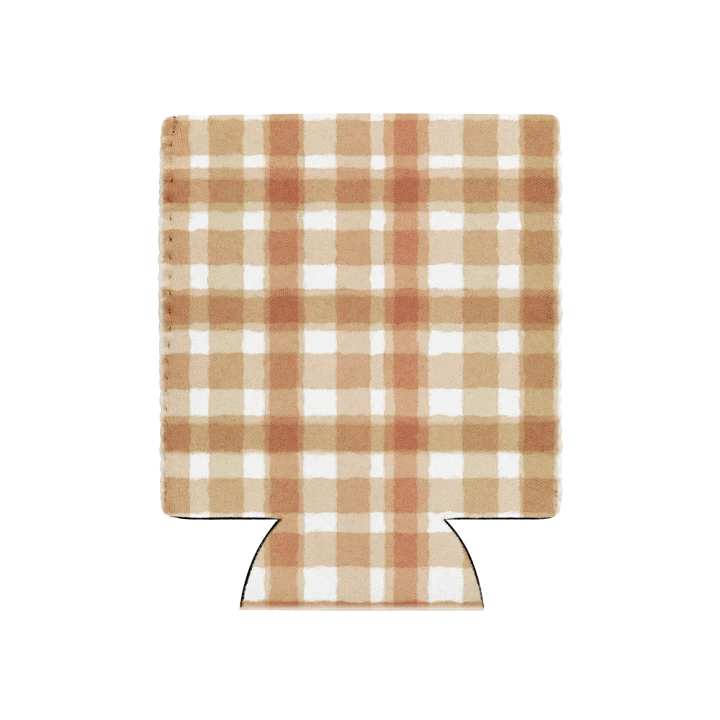 Retro Style Coozie Can Cooler – Brown & Yellow Dual Design product image (2)