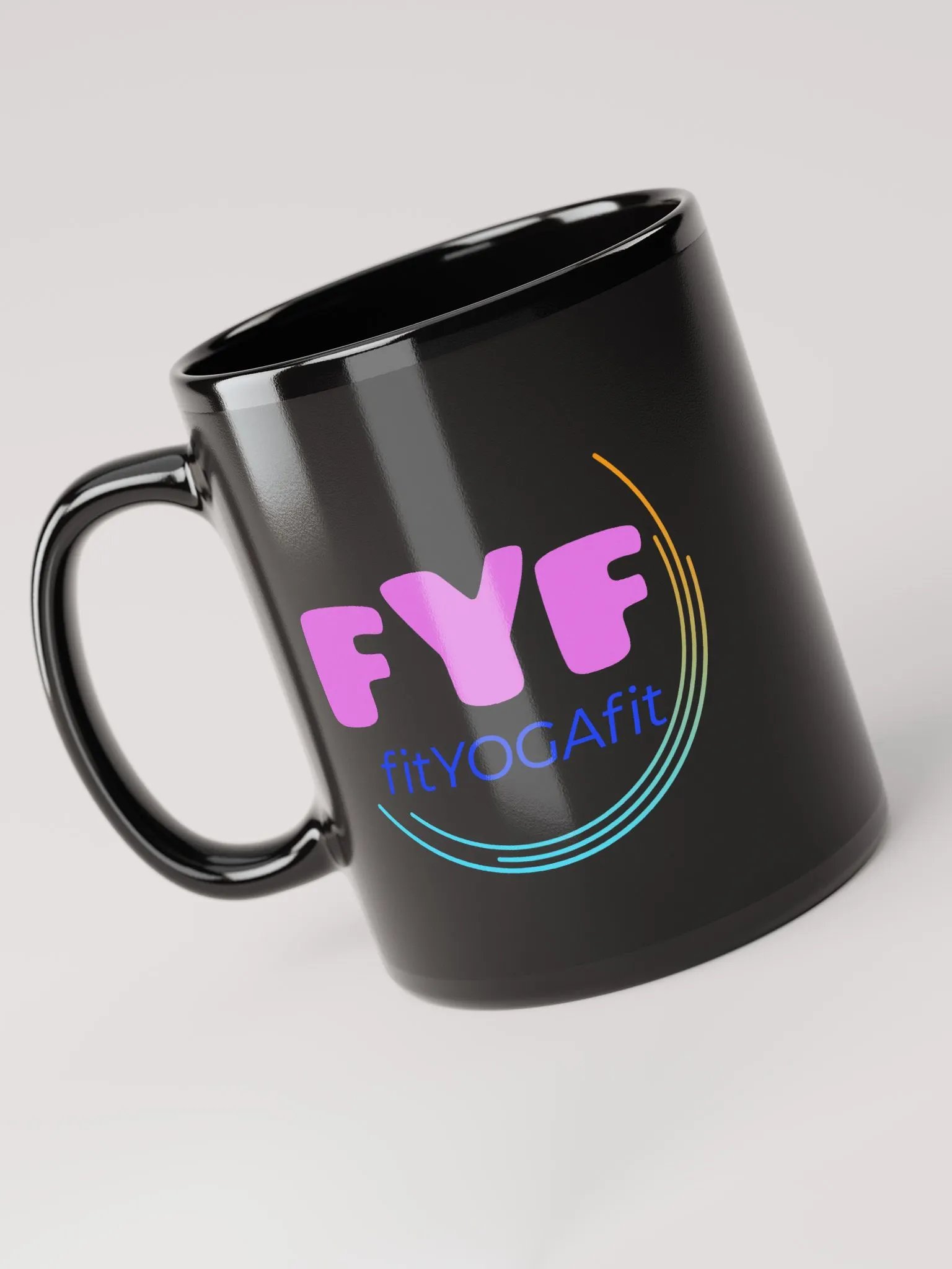 FitYOGAFit Yoga-Inspired Black Coffee Mug product image (5)