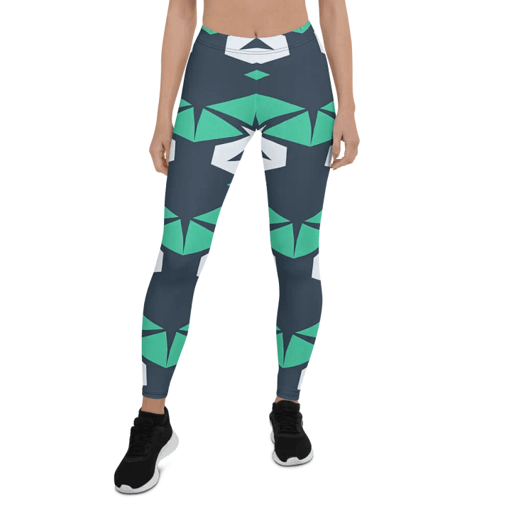 Symmetric Green Arrow All-Over Leggings product image (1)