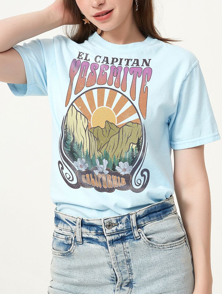 El Capitan, Yosemite National Park, California Tee | Art Nouveau-Style Western T-Shirt for Travel and Road Trips product image (5)