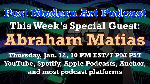 Let your imagination run wild...

New episode of the Post Modern Art Podcast with special guest @abematias premieres Thursday...