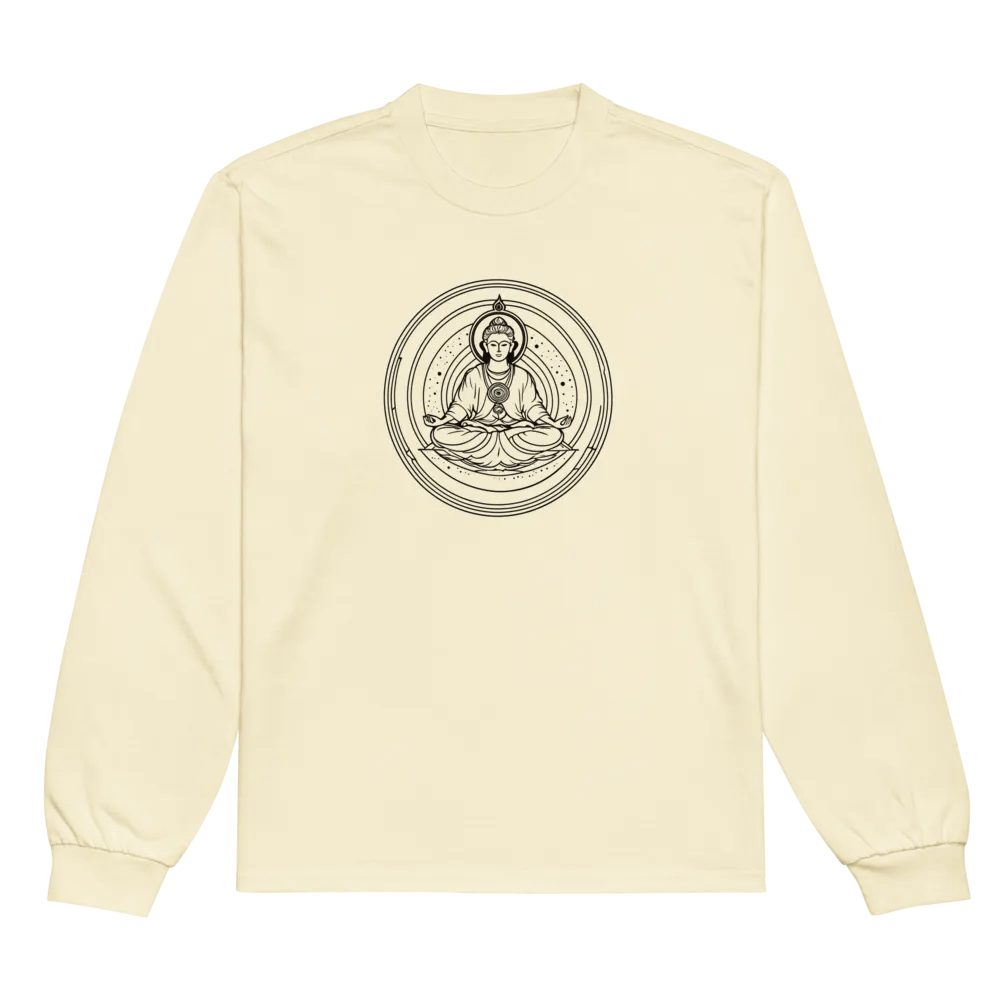 [Meditation 3 - Black] - Unisex Premium Heavyweight Long Sleeve Shirt product image (28)