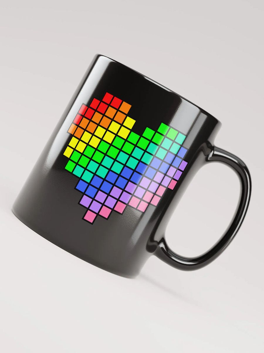 Pride Heart Black Glossy Mug product image (4)