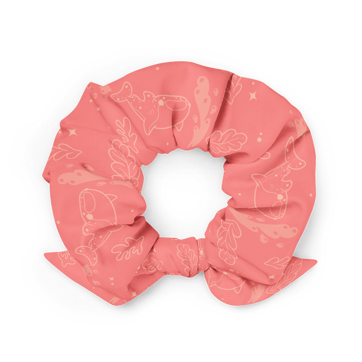 Coral recycled scrunchie - Underwater wonderland product image (1)