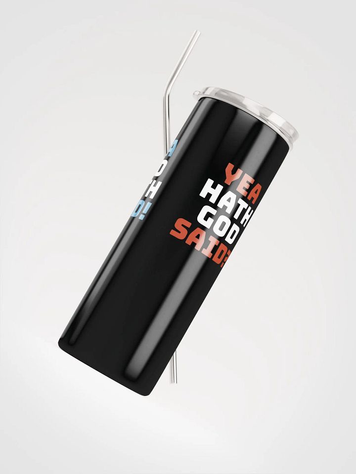 Q&A Tumbler Black - Yea God Hath Said product image (2)