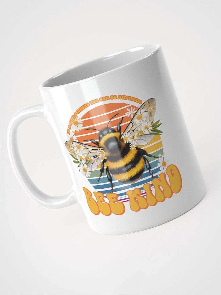 Sunset Bee Kind White Glossy Mug product image (2)