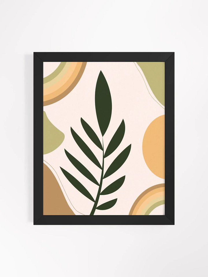 Leafy Abstract Minimalist Framed Poster product image (1)