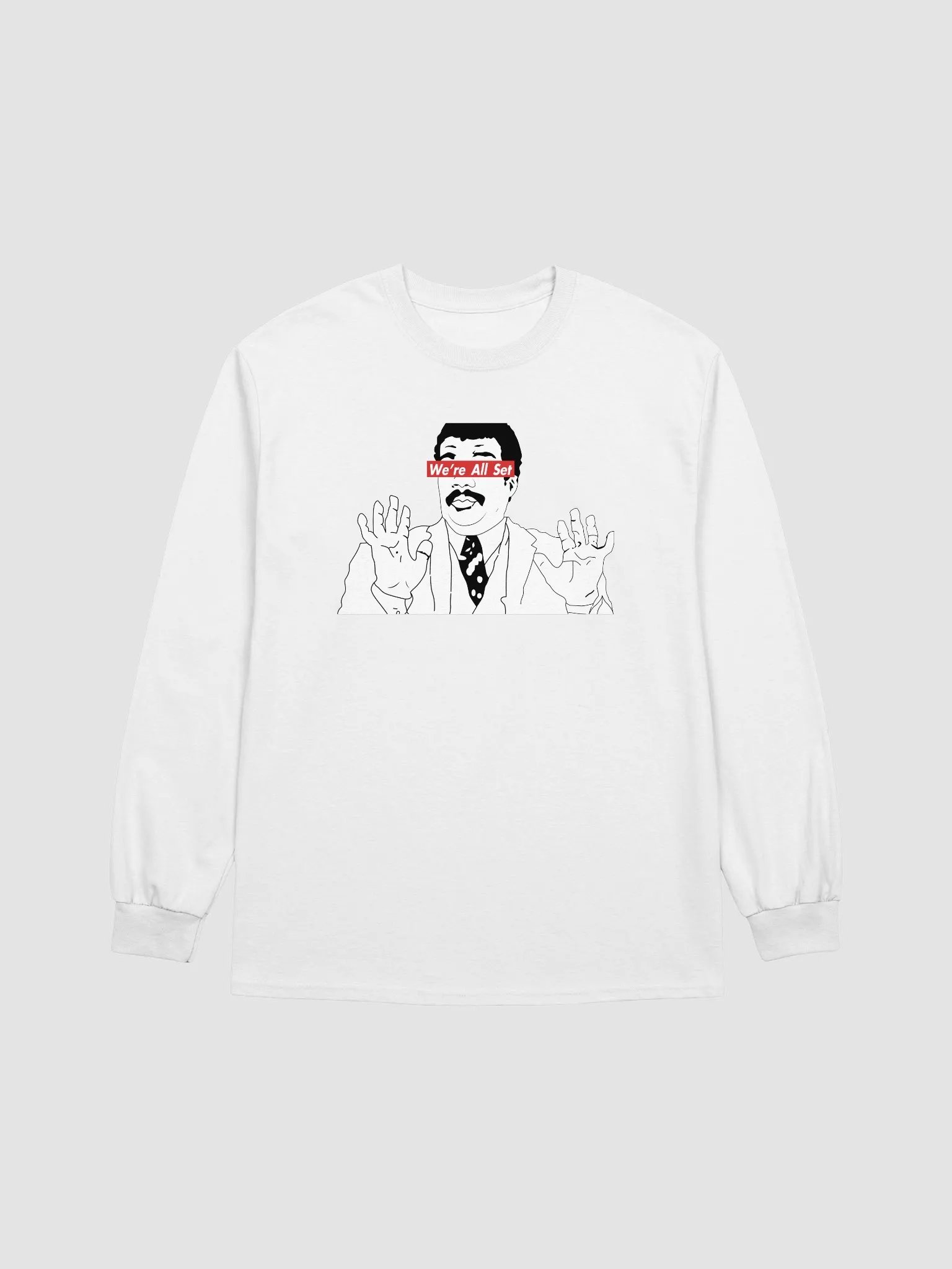 We're All Set Classic Long Sleeve Tee White product image (2)