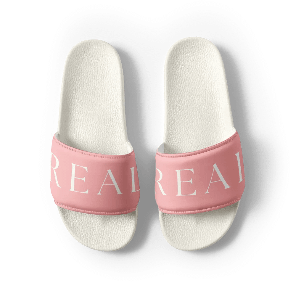 REAL Women's Slides - Pink & White product image (5)