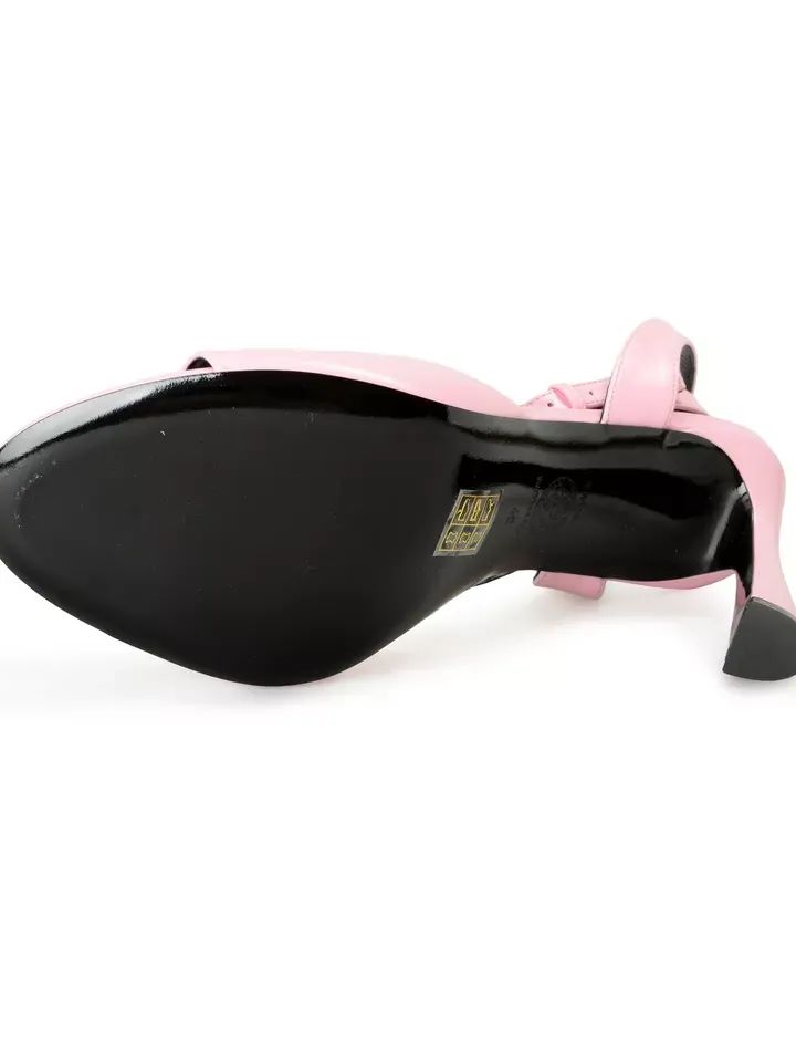 Versace Women's Candy Pink Leather Medusa Ankle Strap High Heel Pumps Shoes product image (2)