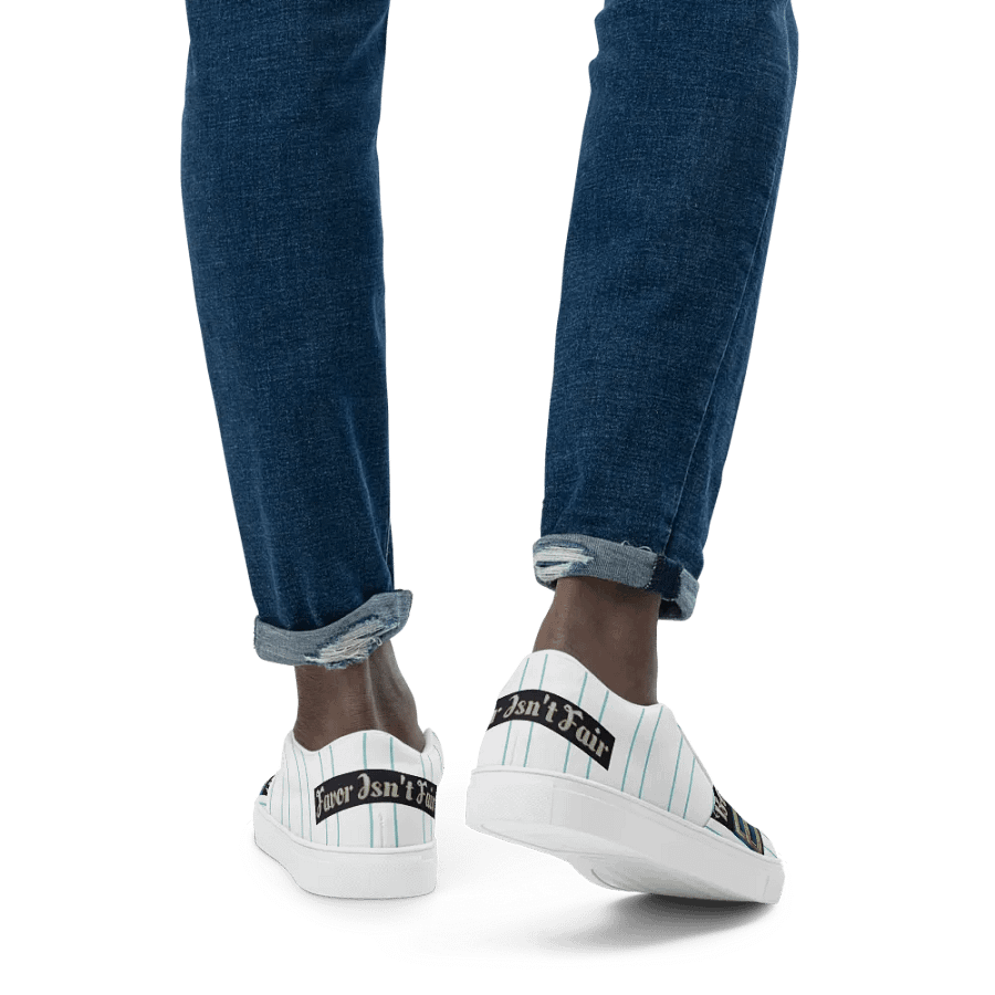 BBG Light Green Striped Men's Slip Ons product image (3)