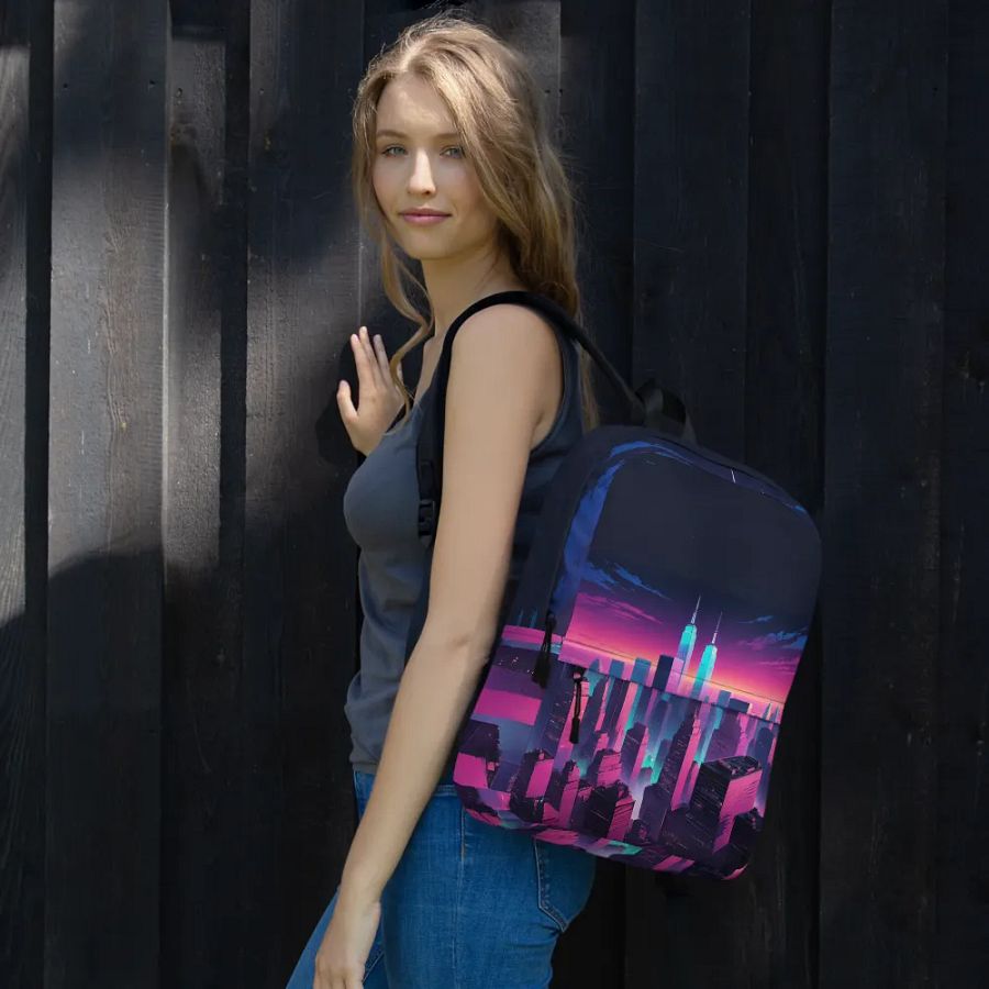 Vaporwave New York City All Over Print Backpack product image (3)