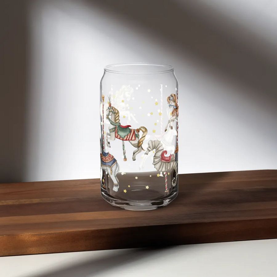 Midnight Circus Carousel Glass Can | 16oz – Unique & Stylish Drinkware product image (5)