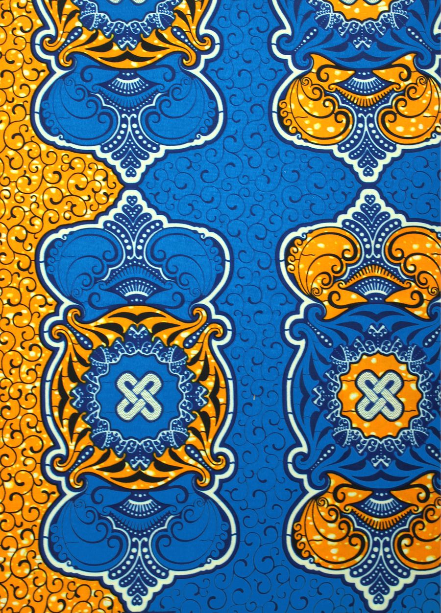 Tessuto Wax Print - Design Mandala e Simboli - cod.592/A product image (1)