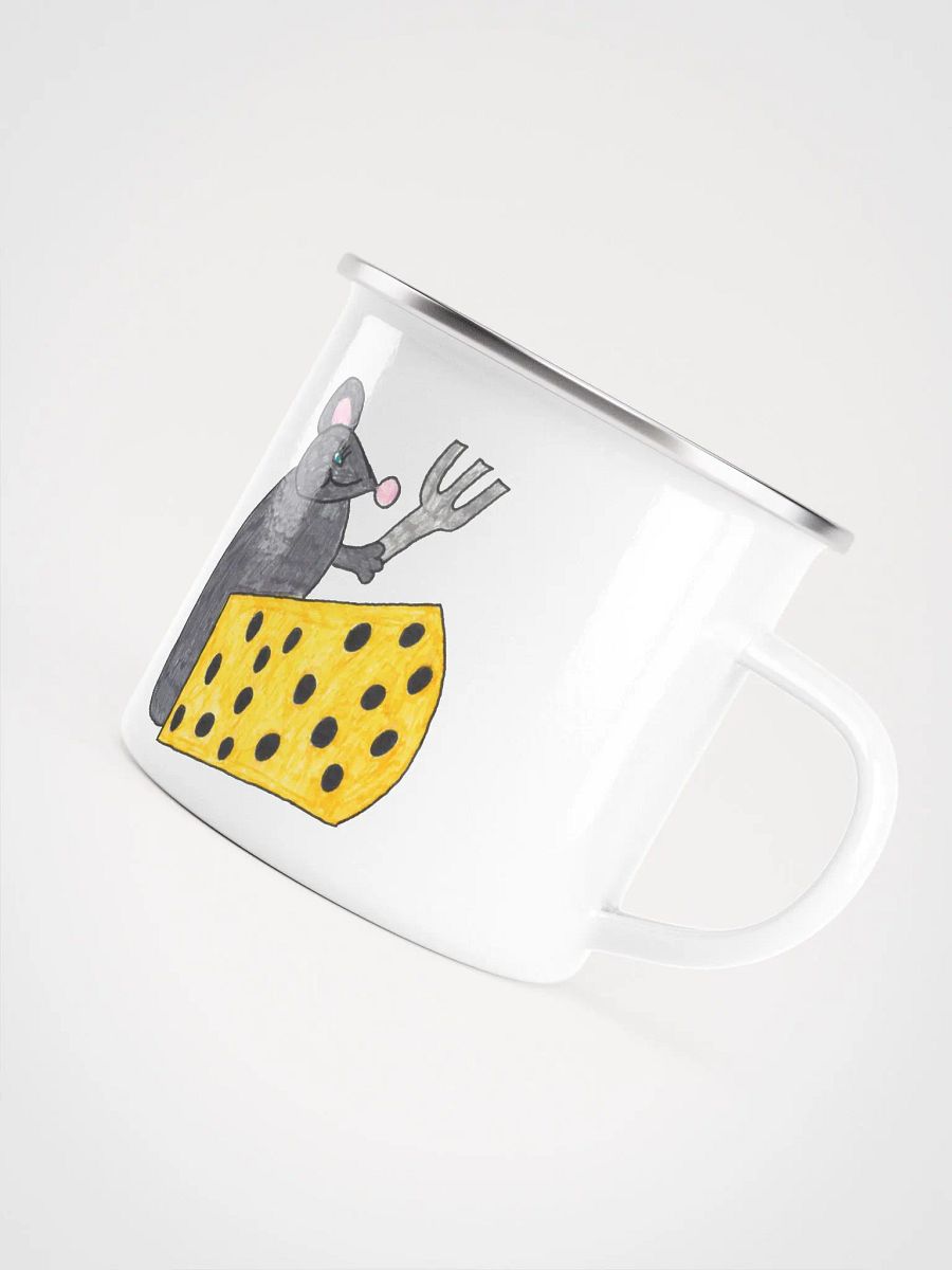 Cheese mouse enamel mug product image (4)