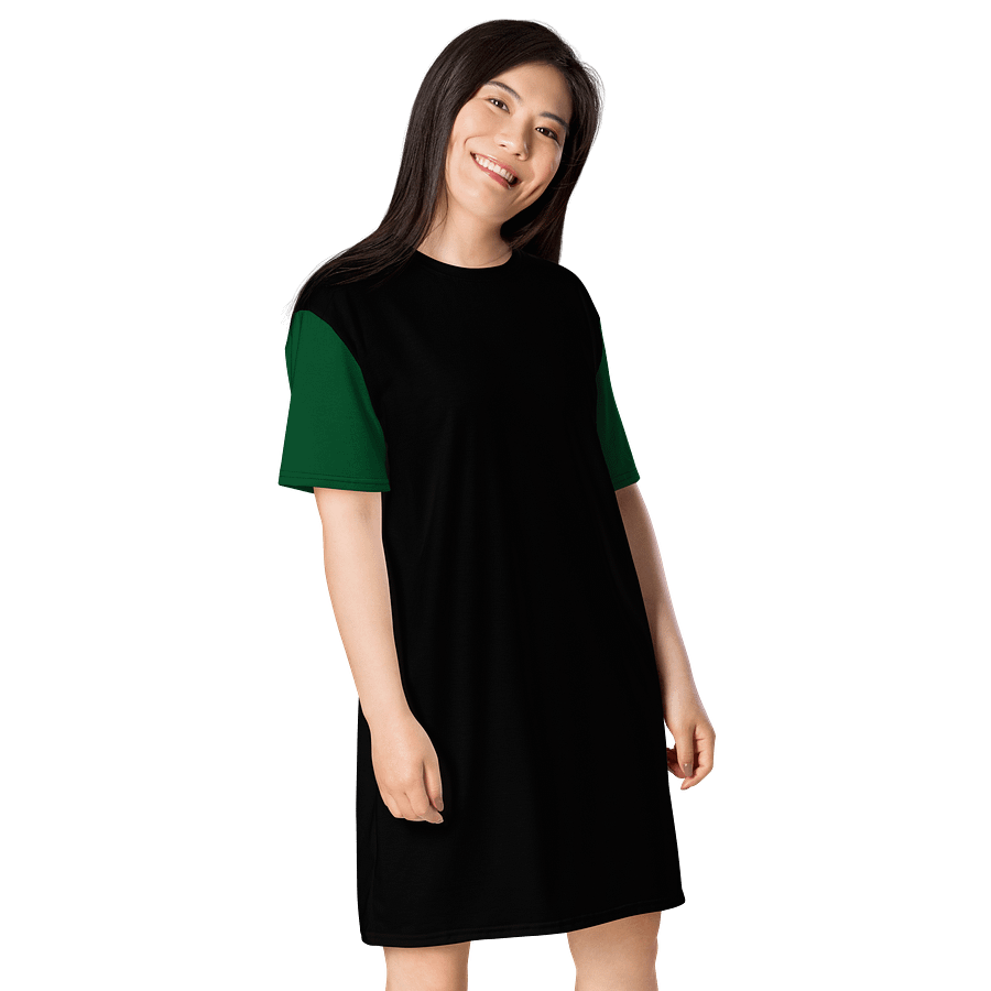 Midnight Veil Designs Black & Green Gothic T-Shirt Dress - Sizes 2XS-6XL product image (4)