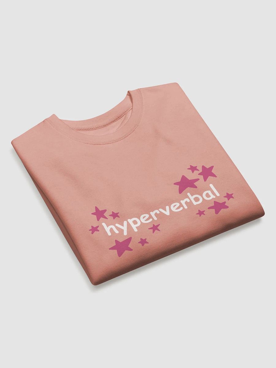 hyperverbal (comic sans with pink stars) printed cotton crewneck product image (3)
