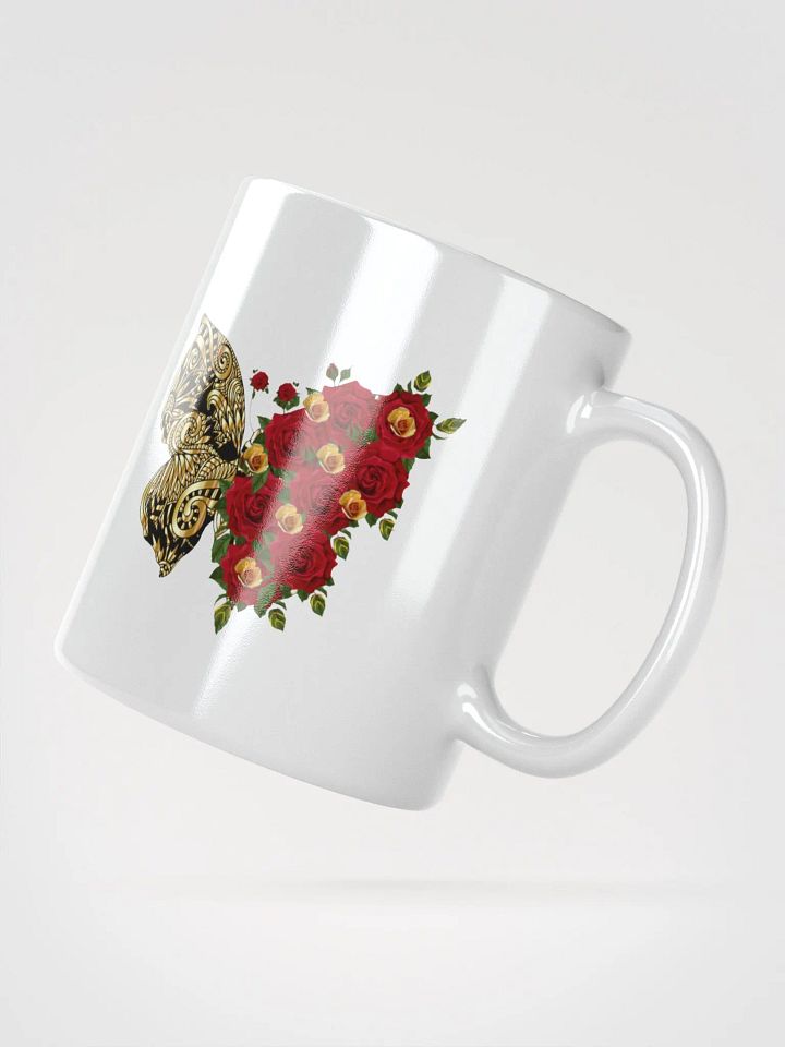 Golden Butterfly and Rose Mug product image (6)