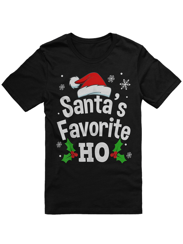 Christmas Santa's Favorite Ho Naughty Pajama - Bella+Canvas 3001 Supersoft product image (1)