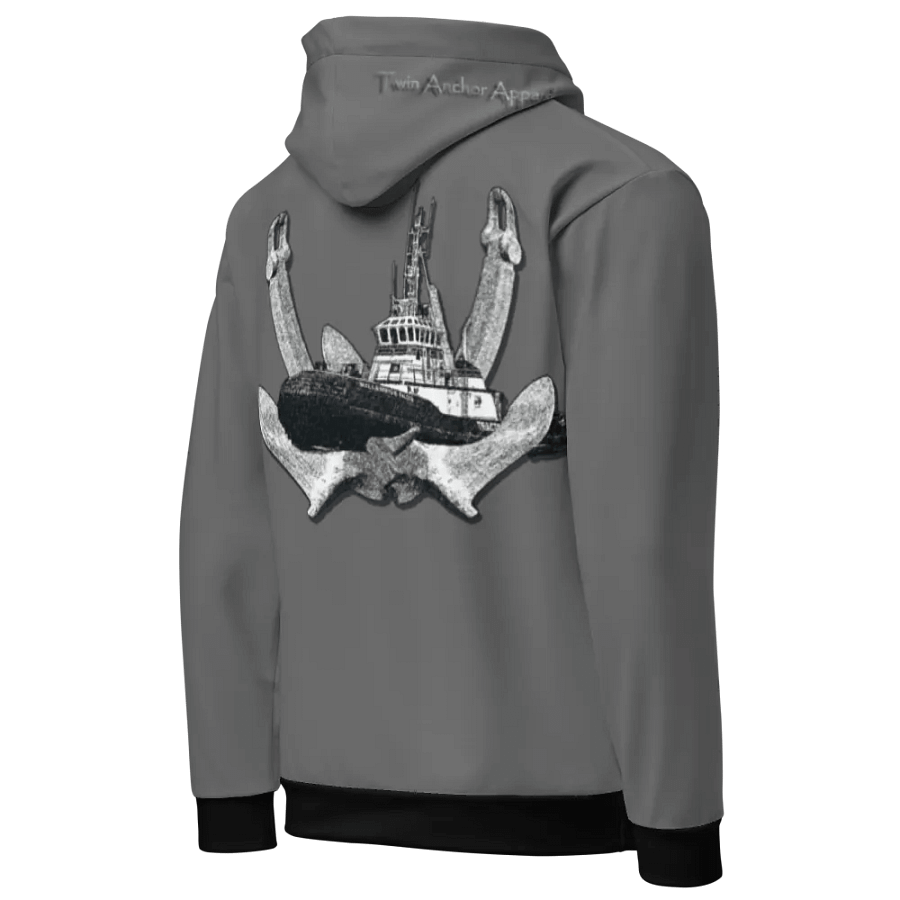 Gray Twin Anchor Marco tug Hoodie product image (10)